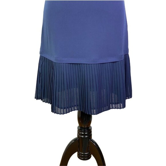 MICHAEL Michael Kors Women True Navy Sleeveless Pleated Hem Dress Size XS - Picture 3 of 10
